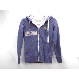 Horseware Ireland Full-Zip Fleece Sherpa Hoodie Womens Size XS Purple Cotton